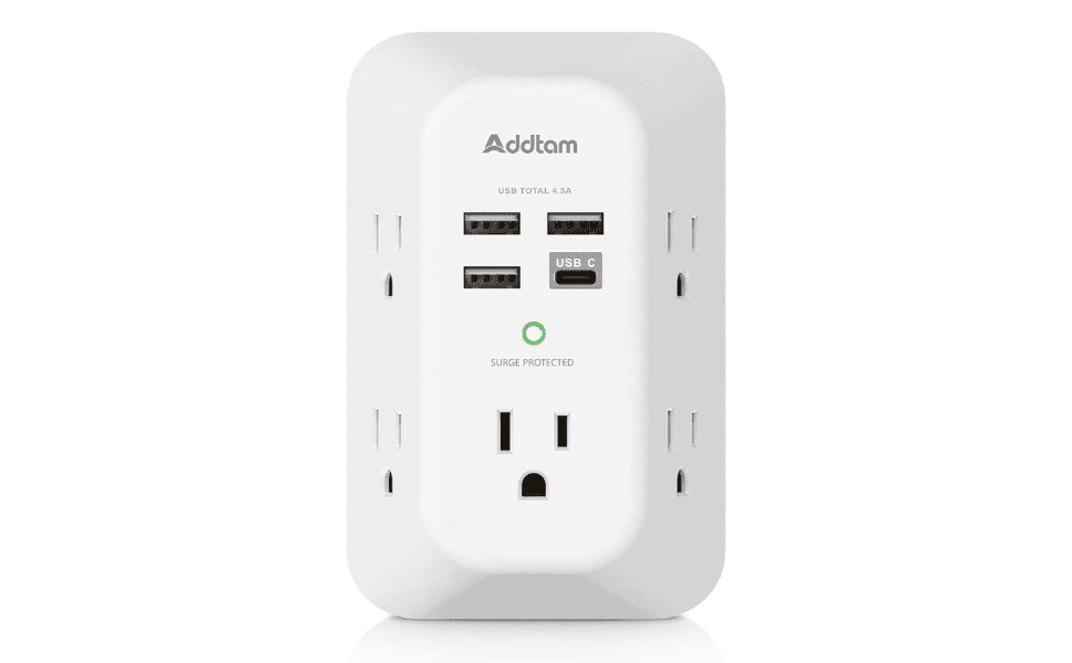 Addtam USB Wall Charger Surge Protector